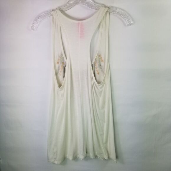 Retro doll white starburst muscle tee. Size L. - Picture 6 of 7